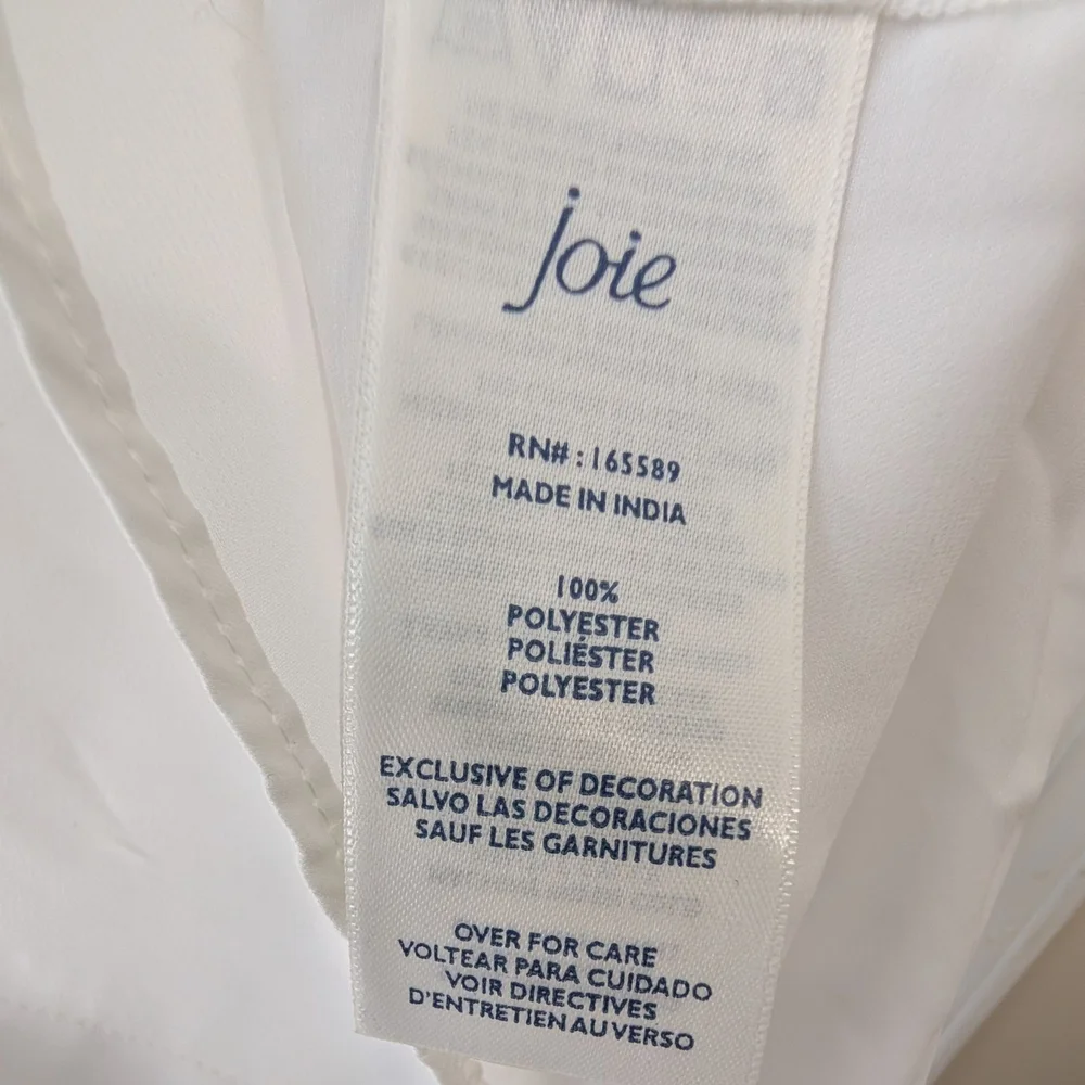 JOIE WOMEN'S WHITE SHORT SLEEVE SCALLOP EDGE TOP SIZE XL - Picture 9 of 10